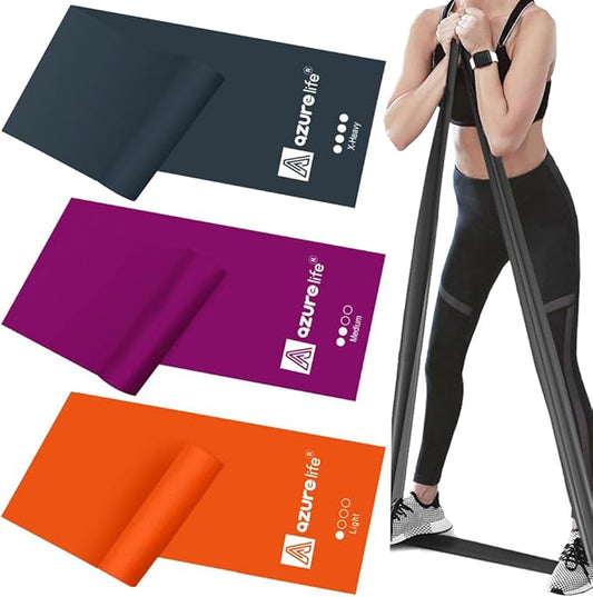 Resistance Bands, Professional Long Non-Latex Elastic Stretch Bands, Exercise by AAZURELIFE