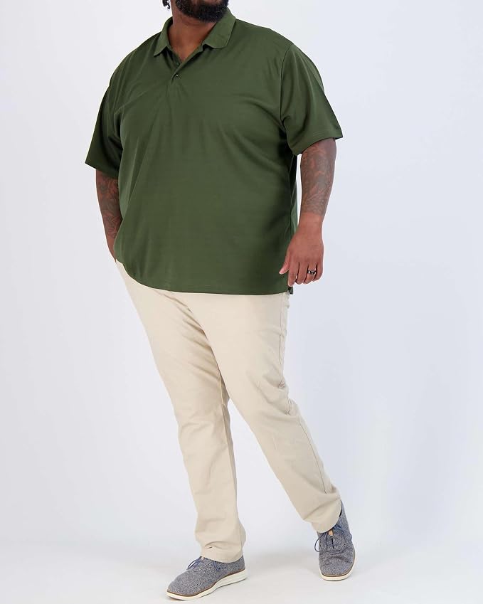 Real Essentials 3 Pack: Men's Quick-Dry Short Sleeve Athletic Performance Polo - Image 4