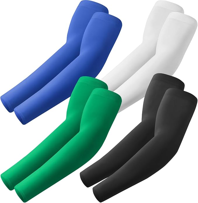 Arm Sleeves, Cooling UV Sun Protection Sports Compression by Roxun