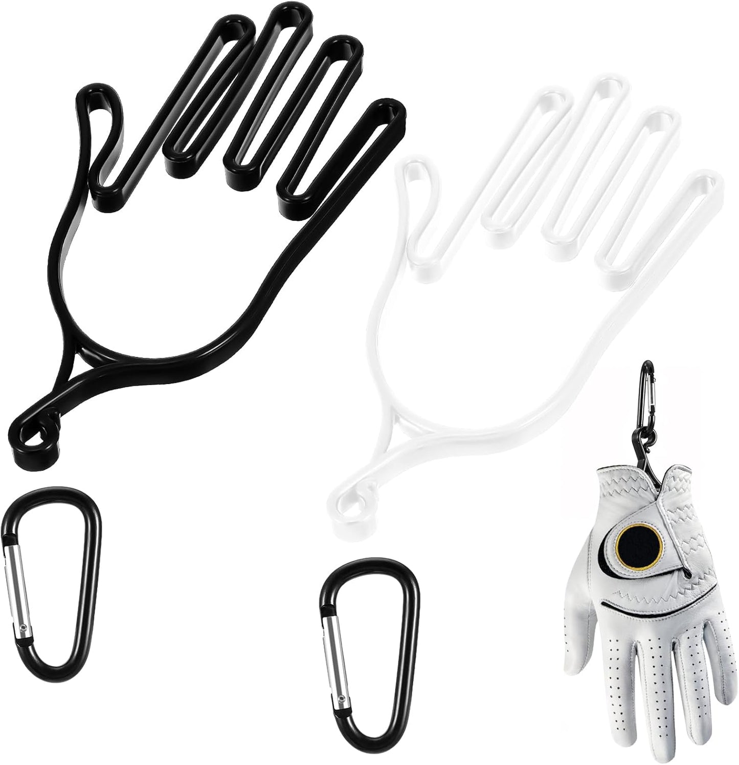 2 Pcs Golf Gloves Stretcher Support Frame Golf Gloves Holder Hanger Keeper Rack Dryer Shaper Tool Support Frame Guardian Hook Accessories Gifts for Men Women Golfer