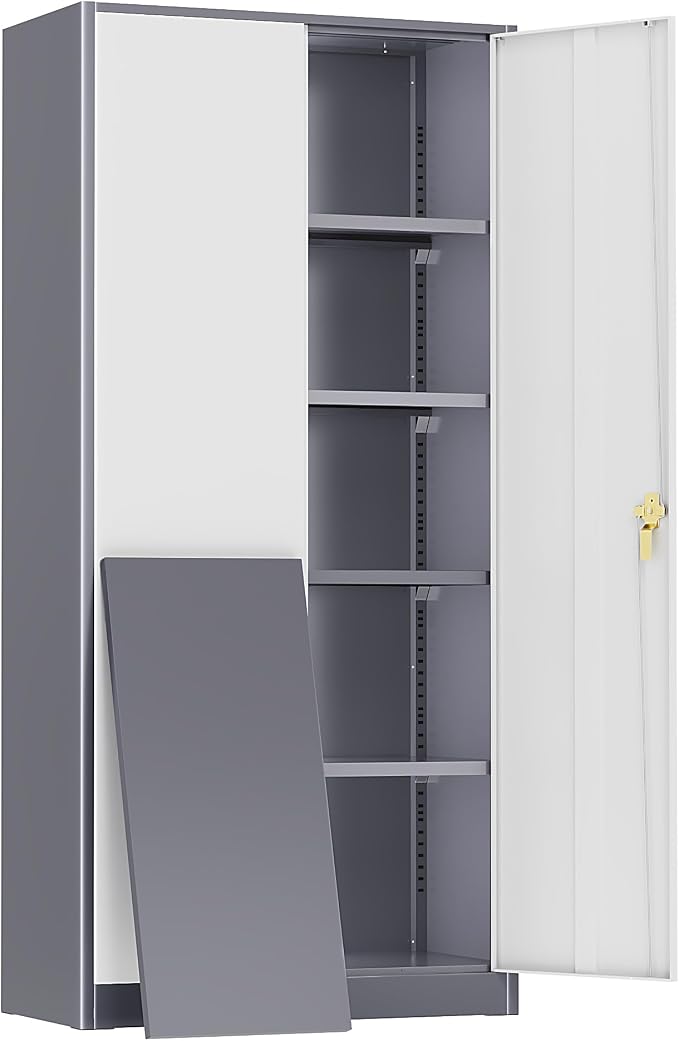SUNCROWN 72" Metal Storage Cabinet by HOME