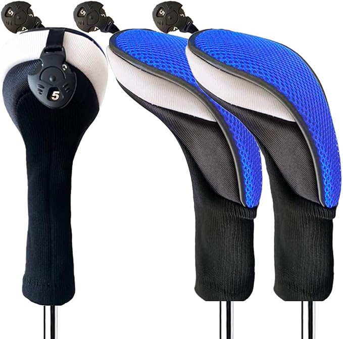 FINGER TEN Golf Club Head Covers Woods Hybrids 1/2/3/4 Pack, Headcovers Men by FINGERTENSport