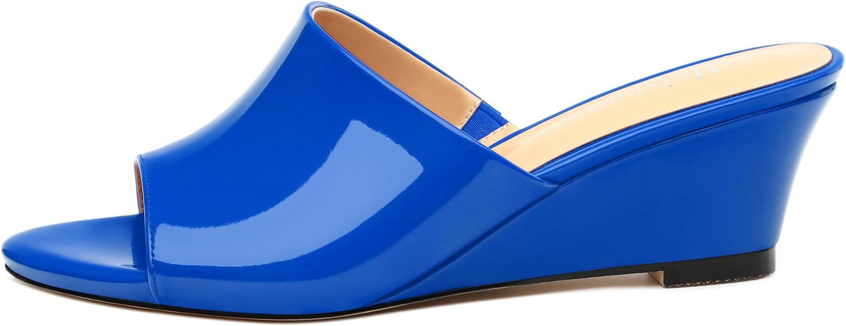 Wedge Sandals for Women Open Toe Wedge Heels Womens Matte High Heel Sandal - Image 2