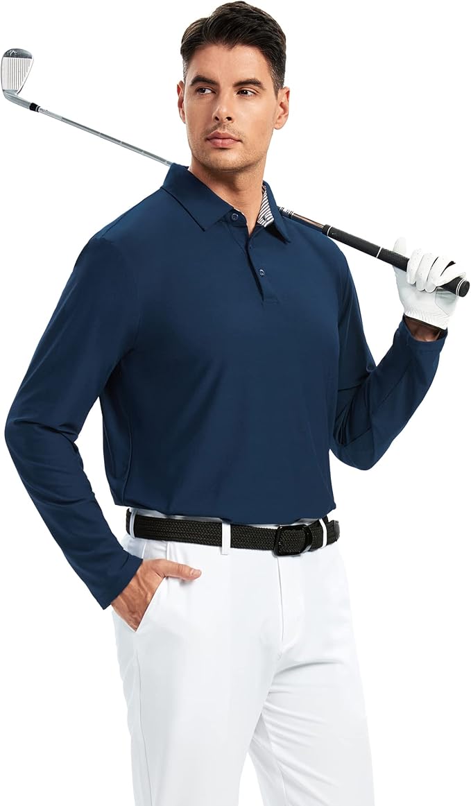 Alex Vando Mens Golf Shirt Moisture Wicking Quick-Dry Short Sleeve Casual Polo - Image 4