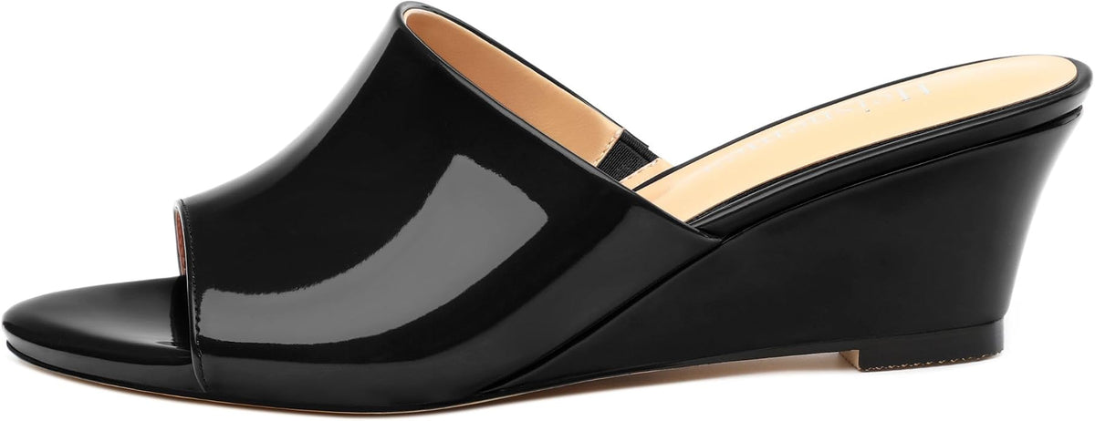 Wedge Sandals for Women Open Toe Wedge Heels Womens Matte High Heel Sandal - Image 2