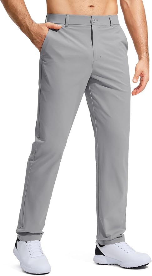 Pudolla Men's Golf Pants Stretch Work Dress Comfy Pants 30"/32"/34" Lightweight by PudollaSports