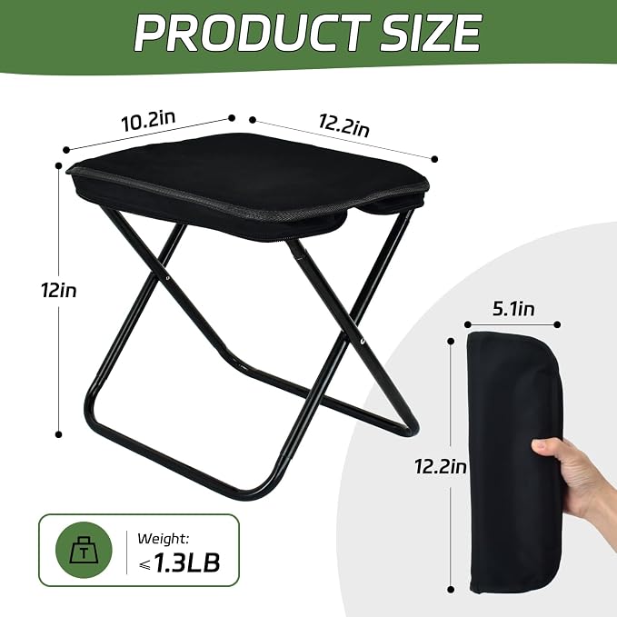 Collapsible Stool, Portable Chair, Lightweight Portable Stool - Image 2