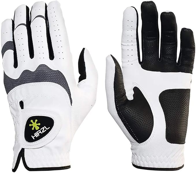 HIRZL Trust Hybrid Golf Glove– All Weather Mens Golf Glove | Nylon, Kangaroo by Hirzl