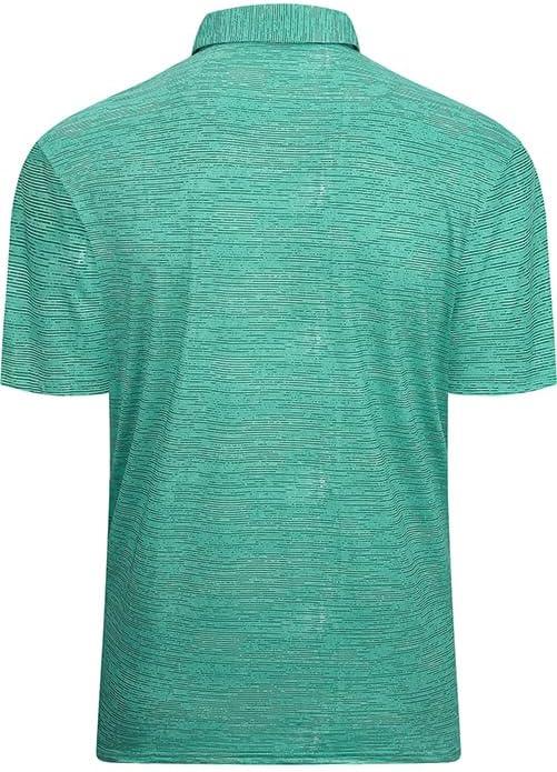 Esabel.C Jacquard Golf Shirts for Men Moisture Wicking Short Sleeve Performance - Image 2