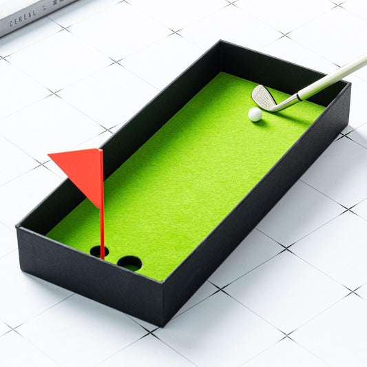 Golf Pen Desktop Games Set - Mini Funny Gifts for Golfers, Coworkers, Boss, for Dad from Wife Daughter Son, Office Desk Putting Practice Toy