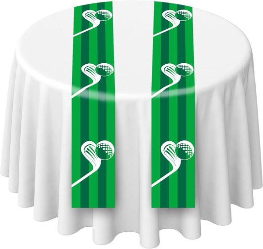 6 Pcs Golf Party Table Runner 60 x 6 Inch Sports Tablecloth Runner Golf Tablecloth Striped Golf Table Runner for Sports Party Dining Room