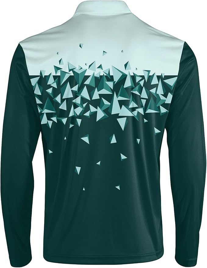 Men's Long Sleeve Golf Shirt Quick Dry 3 Button Work Fishing Outdoor Casual - Image 4