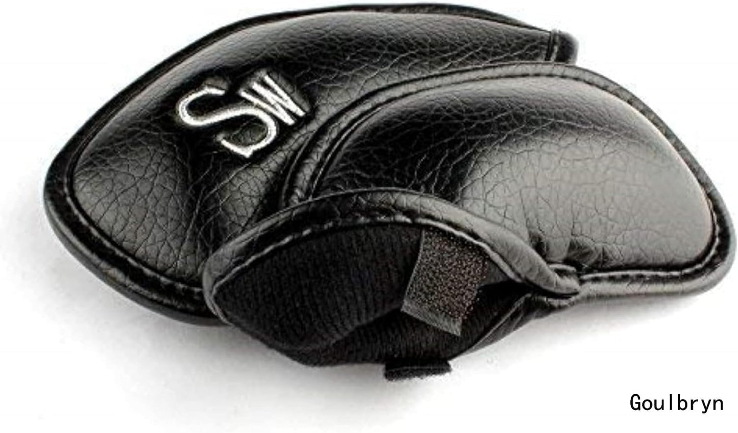 12pcs Thick Synthetic Leather Golf Iron Head Covers Set Headcover Fit All Brands Callaway Ping Taylormade Cobra Etc