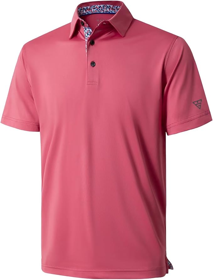 Mens Polo Shirts Short and Long Sleeve Casual Solid Stylish Dry Fit Performance by MAELREG