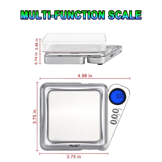 American Weigh Scales 200g x 0.01g Digital Pocket Gram Scale-Blade Series | - Image 4