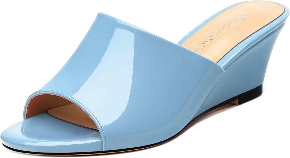 Wedge Sandals for Women Open Toe Wedge Heels Womens Matte High Heel Sandal by Heisnemca