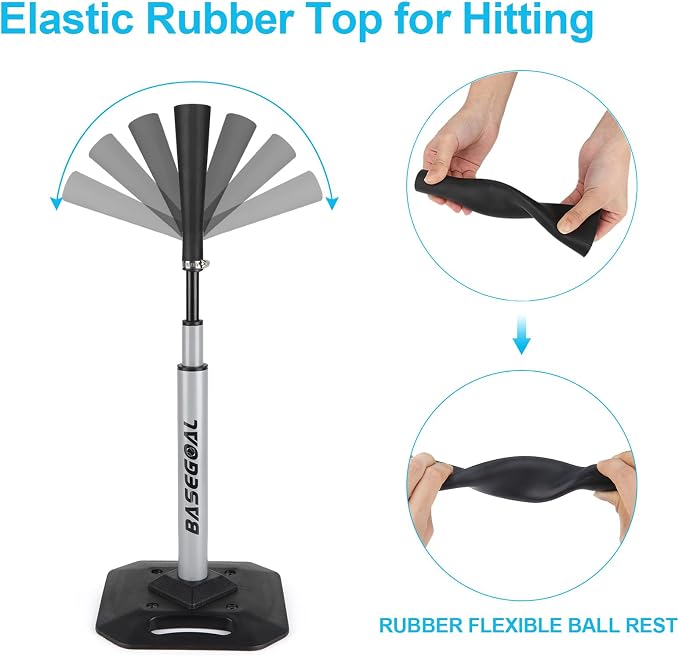 Baseball & Softball Batting Tee, Portable Hitting Tee, - Image 4
