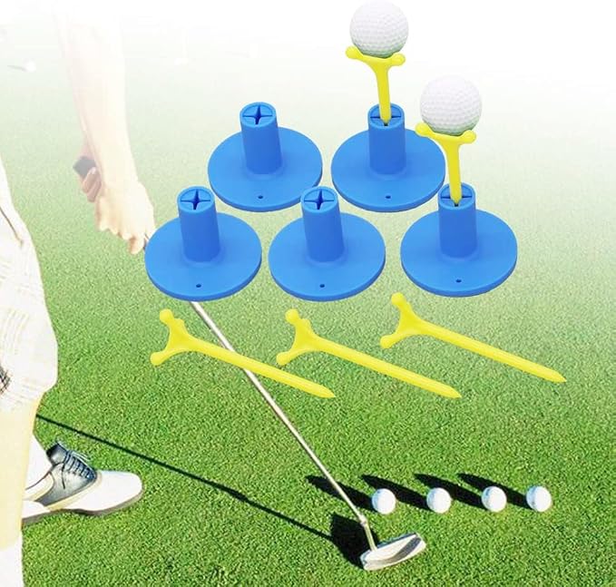 Golf Rubber Tee Holder Set for Golf Driving Range Tee Practice Tool Pack of 5 - Image 4