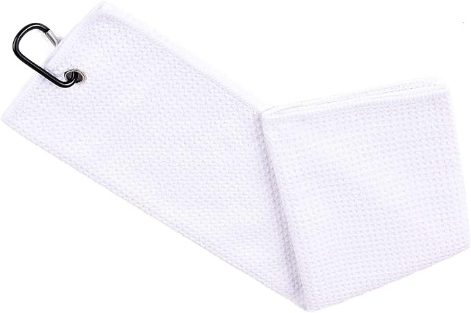 Golf Towels, Microfiber Waffle Pattern Tri-fold Golf Towel - Image 4