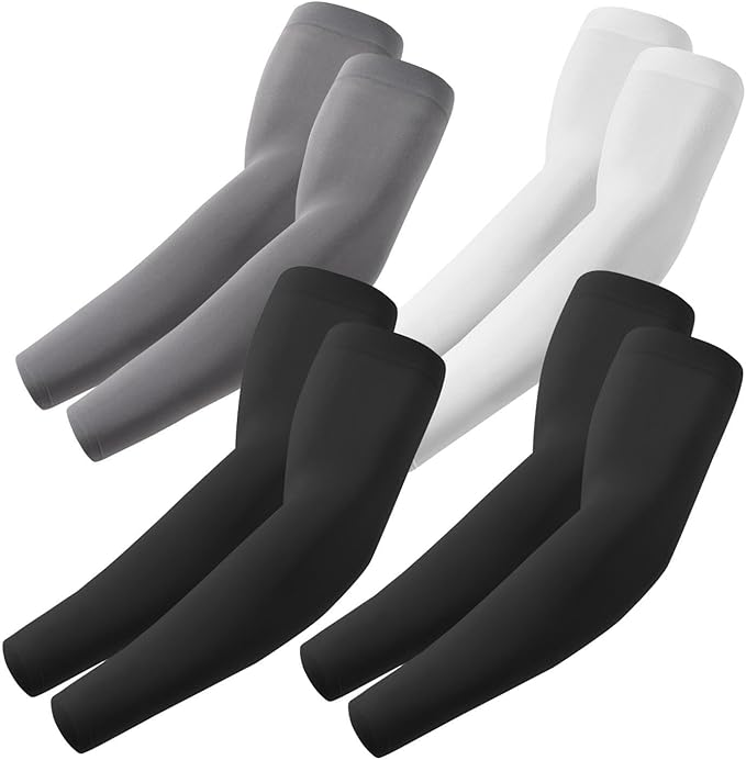 Arm Sleeves, Cooling UV Sun Protection Sports Compression by Roxun
