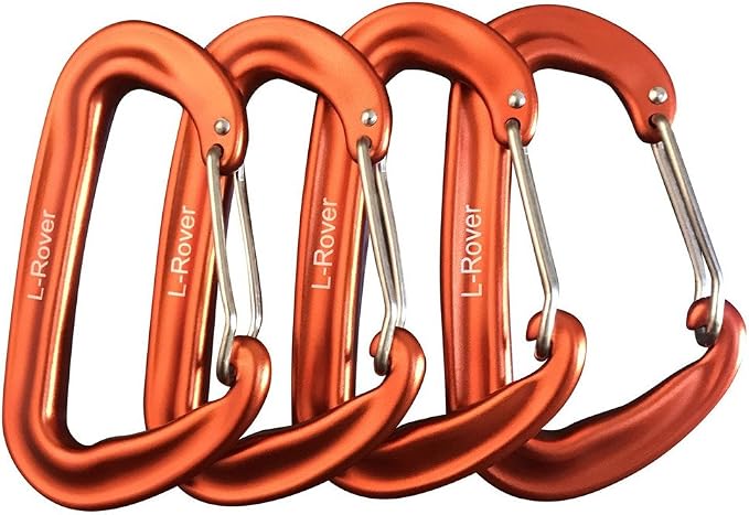 Carabiner, 12KN Lightweight Heavy Duty Carabiner Clips, Aluminium Wiregate by Ultra+Sturdy+Carabiner