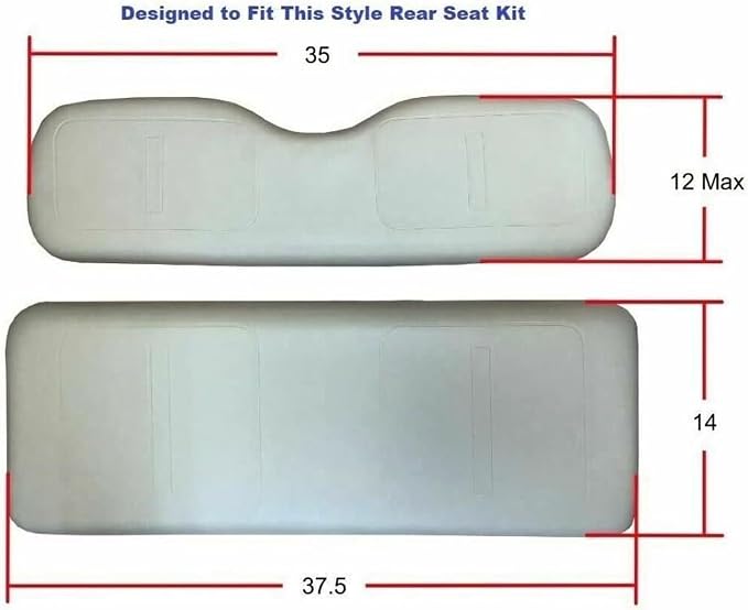 Huskey Parts Company 4PCS Brown Golf Cart Seat Covers Diamond Stitching - Image 3