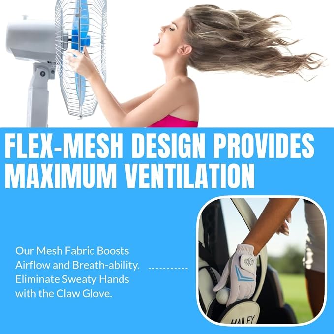 CaddyDaddy Claw Golf Gloves for Women | Flex-Mesh Design for Cool Ventilation | - Image 5