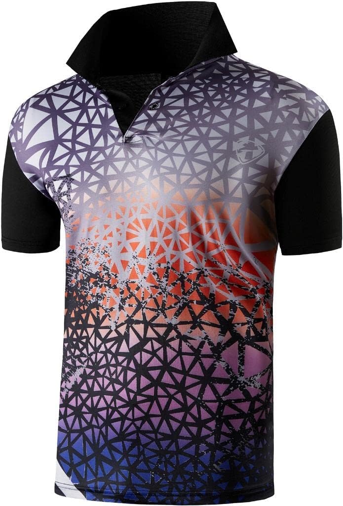 jeansian Men's Sport Outdoor Quick Dry Fit Short Sleeves Polo Tee Shirt Tshirt T-Shirt Tops Golf Tennis Bowling LSL195