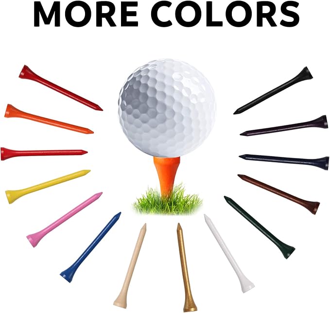 Golf Tees, 3 1/4Inch, Professional Deluxe Wooden Golf Tee, More Than 20 Colors - Image 3