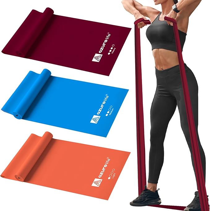 Resistance Bands, Professional Long Non-Latex Elastic Stretch Bands, Exercise by AAZURELIFE