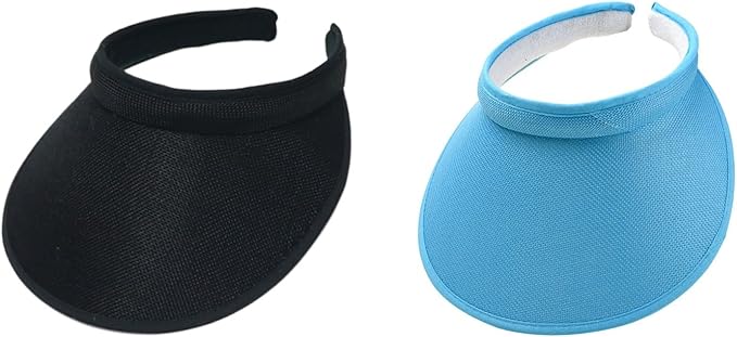 Cloth Covered Slip-On Visor for Women, Adjustable Cap Sports Sun Visors for Men by jecvxor
