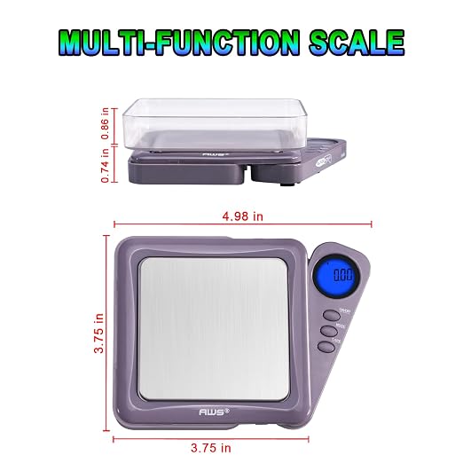 American Weigh Scales 200g x 0.01g Digital Pocket Gram Scale-Blade Series | - Image 3