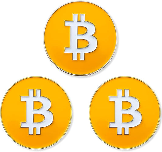 Bitcoin Golf Ball Markers Value Pack - Works with Most Hat Magnetic Clips and Divot Repair Tools Men and Women Golf Gift Accessories Funny Ball Mark Bulk Lot