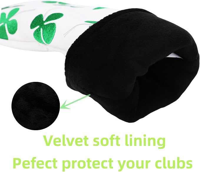 Golf Club Head Covers, Lucky Clover Golf Club Covers - Image 4