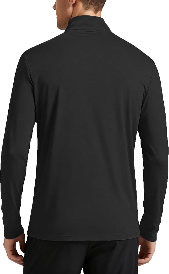 Mens Long Sleeve Shirts Quarter Zip Pullover UPF 50+ Sun Protection Wicking - Image 3