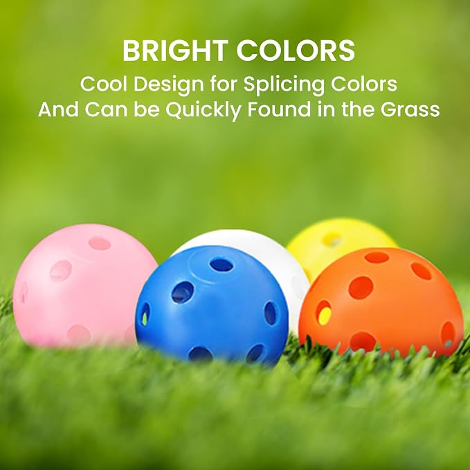 FINGER TEN Golf Practice Balls Plastic Colored Value 12/24/36/50 Pack, Limited - Image 6