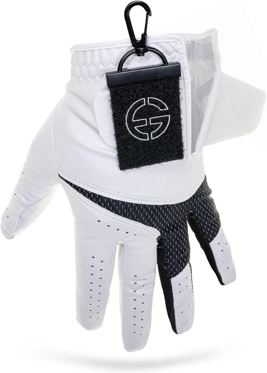 Golf Glove Holder 2Pc- Both Sides Loop Grabber Keeper- Golf Gifts-Easy to Carry Gloves