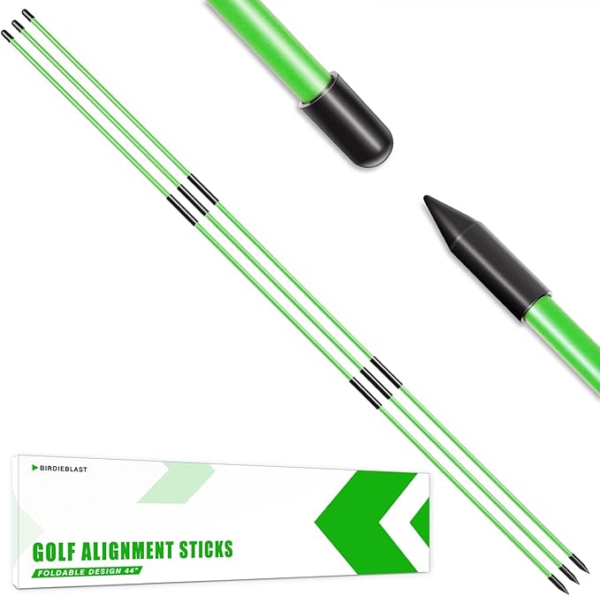 Professional 2 or 3 or 4 Pack Collapsible Golf Alignment Sticks, Premium 40" by BIRDIEBLAST