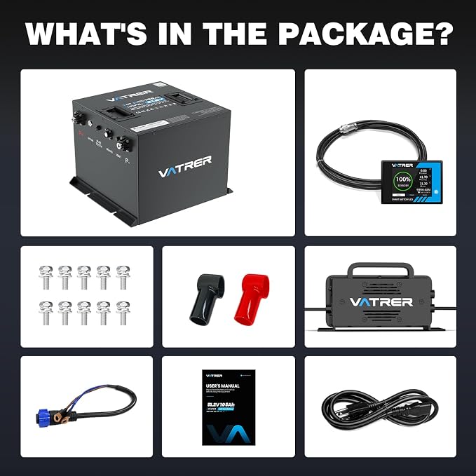 48V 105Ah Mini Lithium Golf Cart Battery, Built-in 200A BMS, - Image 8