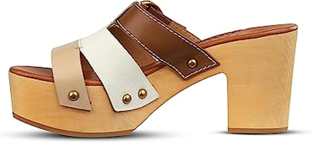 JATAREA Leather Wedge Sandals for Women | Women's Sandals Perfect for Summer - Image 2