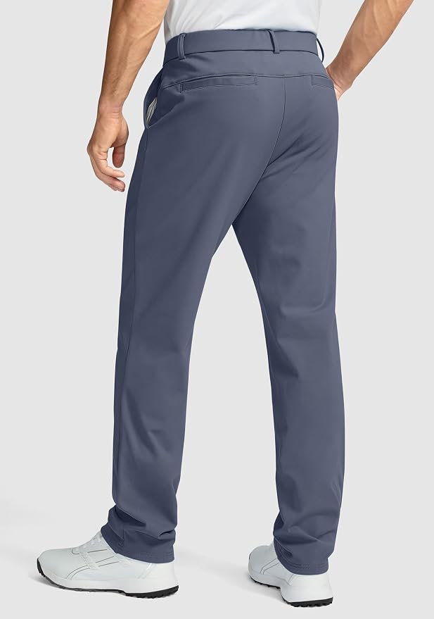 Soothfeel Men's Fleece Lined Pants 30"/32"/34" Golf Work Dress Pants Casual - Image 3