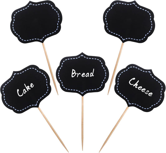 BLUE TOP 50pcs Cupcake Picks Blank Toothpick Flags Cake Toppers Cheese Markers Buffet Labels for Charcuterie Board Food Tags Toothpick Signs for Children's Day,Wedding,Birthday Party,Dinner suppliers