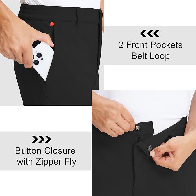 M MAELREG Golf Pants Men Fleece Lined 30"/32"/34" Heat-Tech Dress Pants - Image 4