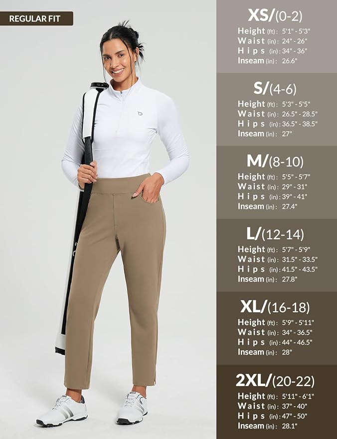 baleaf Women's Fleece Lined Pants Stretch Water Resistant Winter Thermal Travel - Image 6