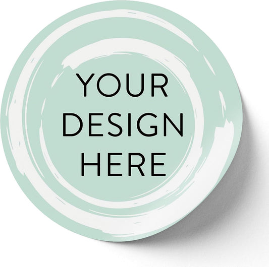 100 Custom Vinyl Stickers - Upload Your own Image, Text, Design, Logo - Personalized Logo Labels for Handmade, Packaging, Bottle, Jars, Candle, Brand Stickers (Mint, 5x5)
