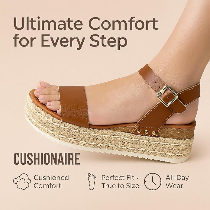 CUSHIONAIRE Melissa Espadrille Platform Sandals - Image 6