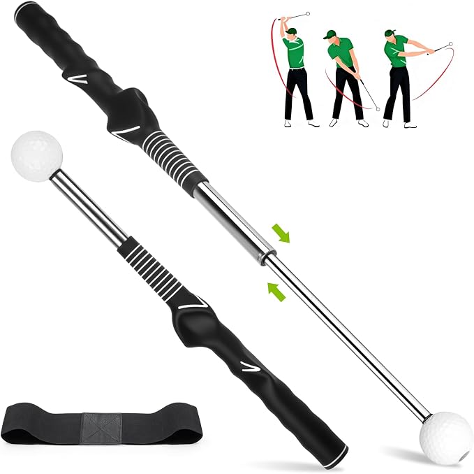 Retractable Golf Swing Training Aid, Golf Grip Trainer - Image 8