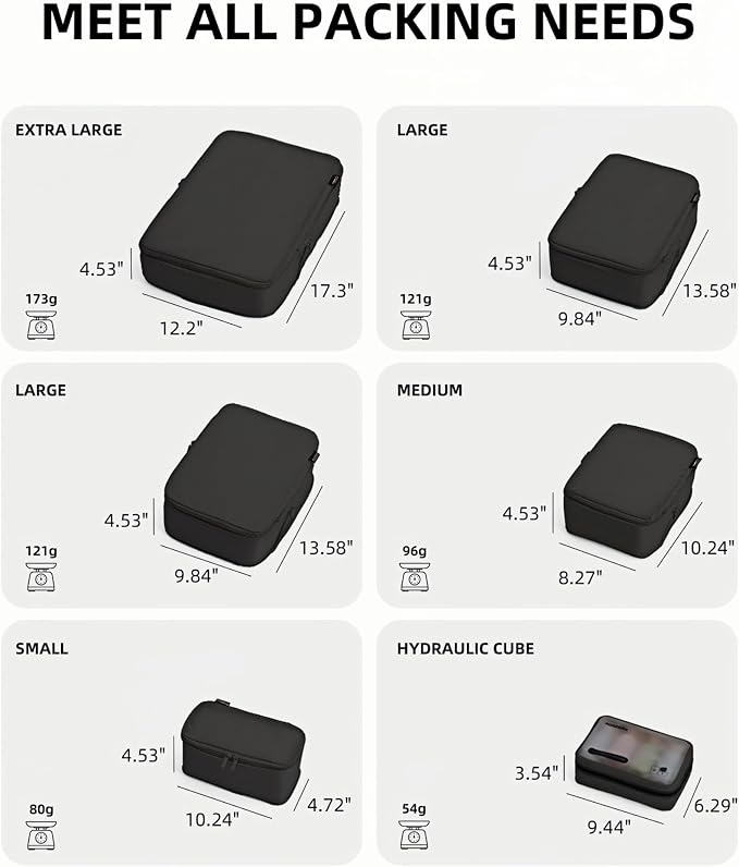 6 Set Compression Packing Cubes - Image 8
