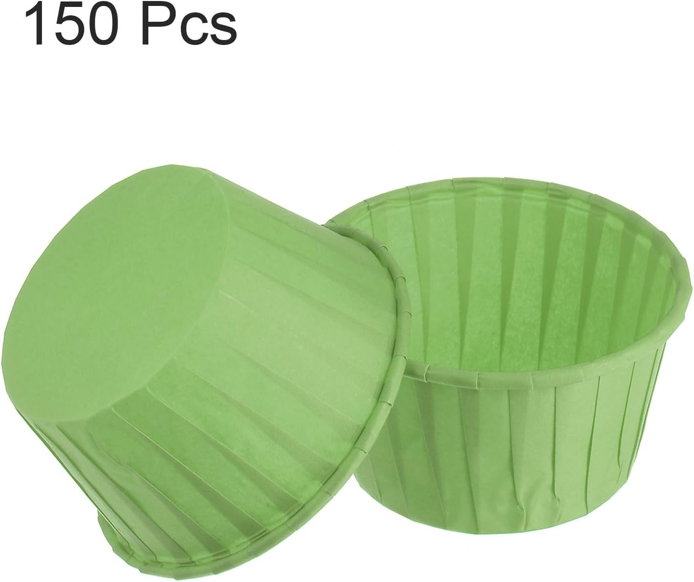 HARFINGTON 150Pcs Cupcake Baking Cups 3.5oz Standard Size Paper Cupcake Liners Greaseproof Wrapper Disposable for Wedding Birthdays Christmas Dessert Light Green