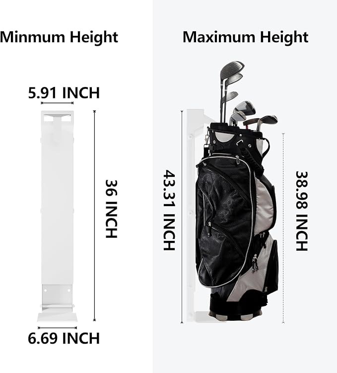 Wall Mount Golf Bag Storage Rack - Image 2